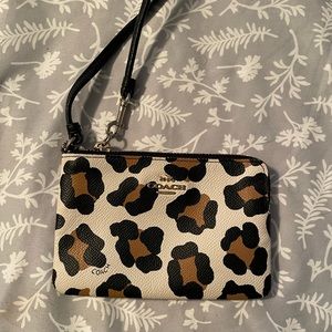 Cheetah Print Coach Wristlet